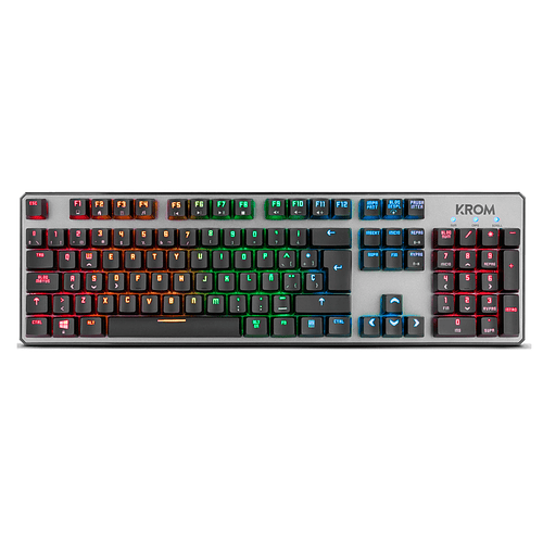 Teclado (ES) Gamer Krom Kernel, RGB, Switch Rojo 1