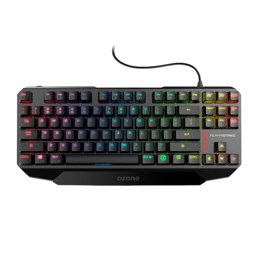 Teclado (ES) Gamer Ozone Alpha Strike, RGB, Switch Rojo 1
