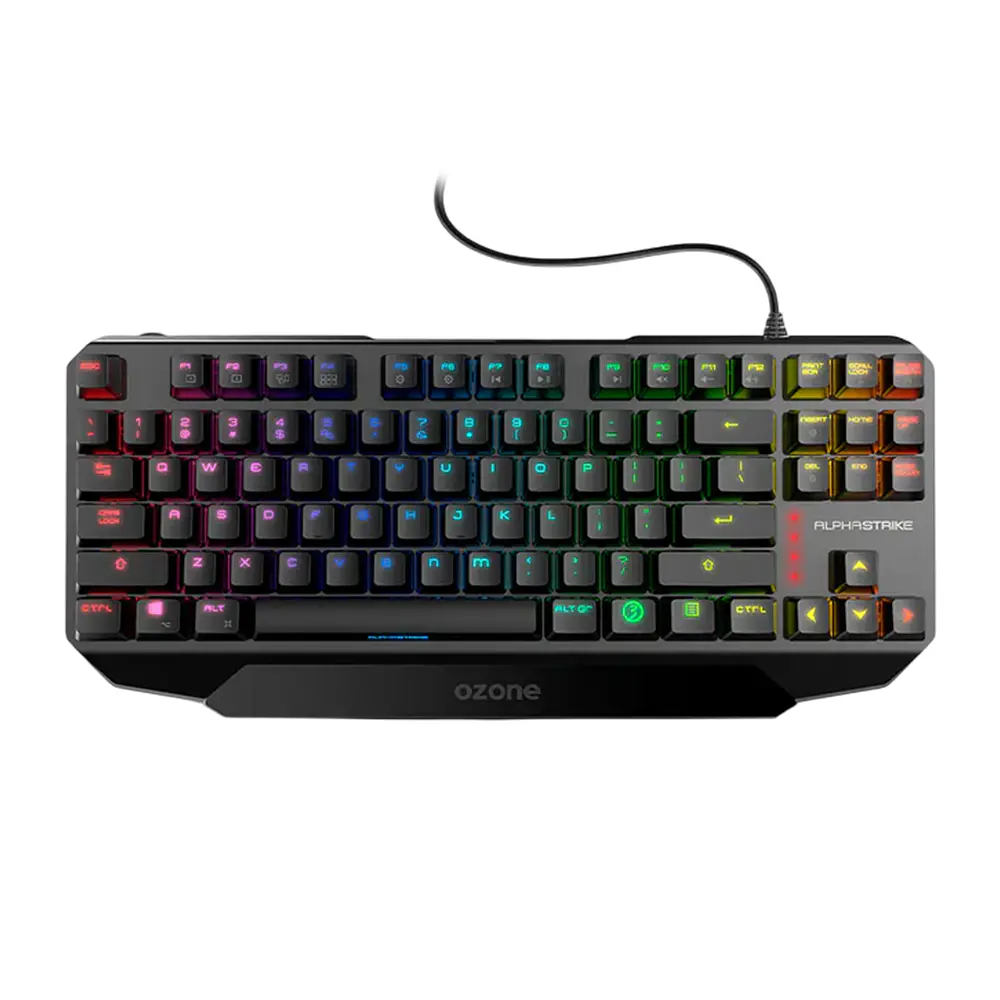 Teclado (ES) Gamer Ozone Alpha Strike, RGB, Switch Rojo 1