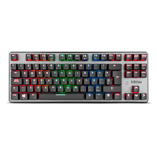 Teclado (ES) Gamer Krom Kernel TKL, RGB, Switch Rojo 1