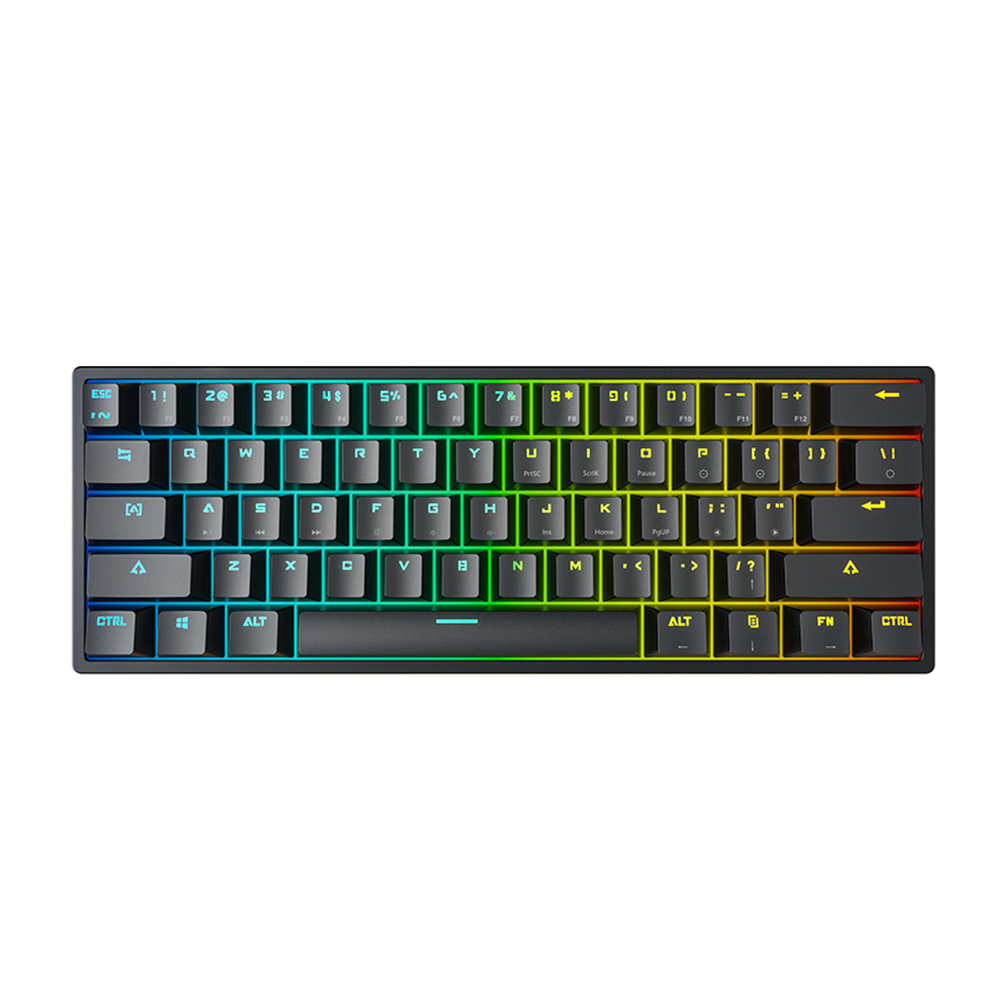 Teclado (EN) 60% Leaven K28, BT, USB-C, Switch Azul, Color N