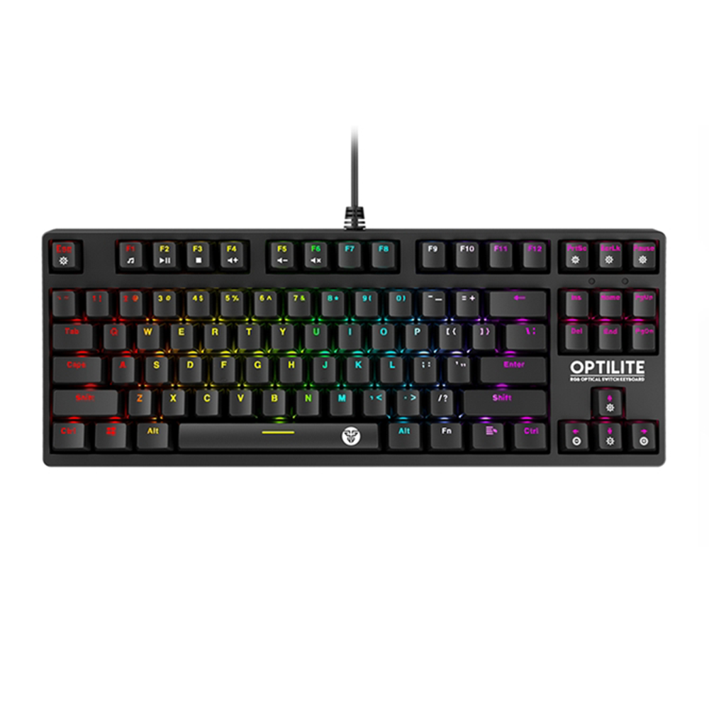 Teclado (EN) Gamer Fantech Optilite MK872, Switch Óptico Negro, RGB, Color Negro 1