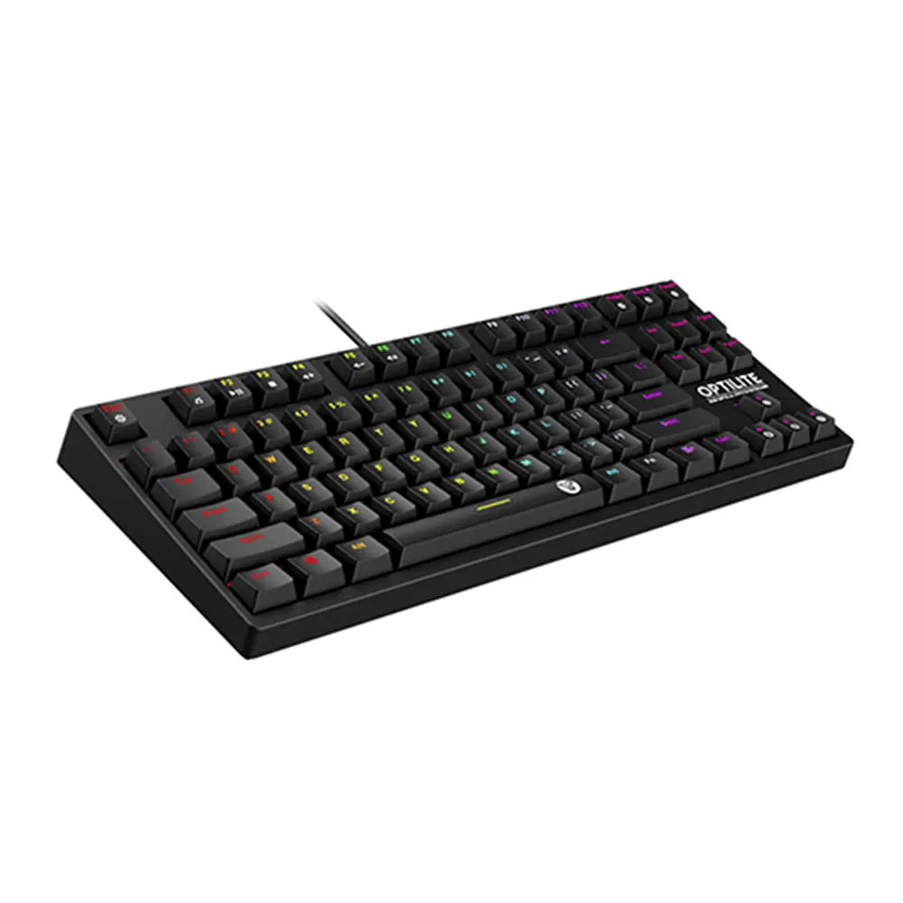 Teclado (EN) Gamer Fantech Optilite MK872, Switch Óptico Negro, RGB, Color Negro 2