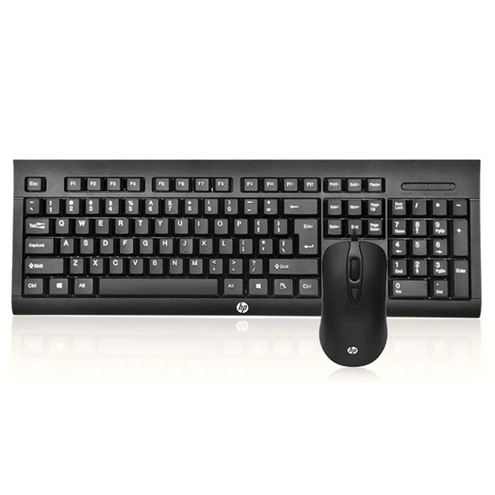 Combo Teclado (EN) + Mouse Con Cable HP KM100, Color Negro  2