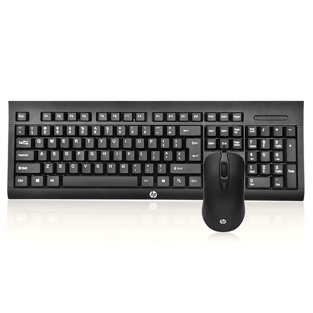 Combo Teclado (EN) + Mouse Con Cable HP KM100, Color Negro  2