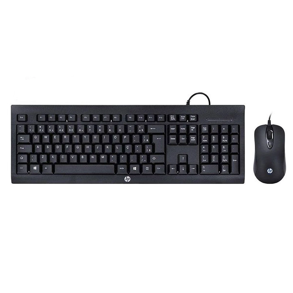 Combo Teclado (EN) + Mouse Con Cable HP KM100, Color Negro  1
