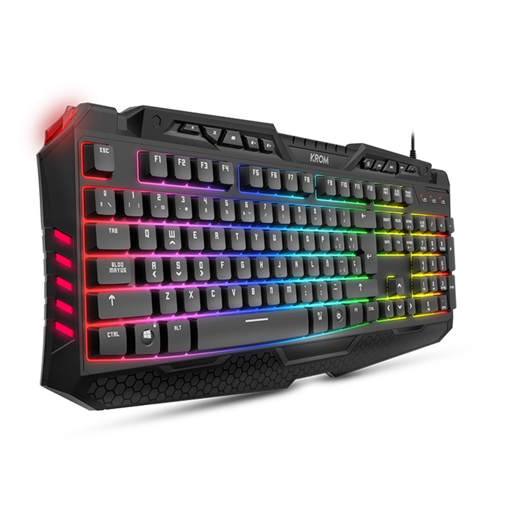 Combo 4 en 1 Krom Kritic RGB, Teclado (ES), Mouse, MousePad, Audífono 7