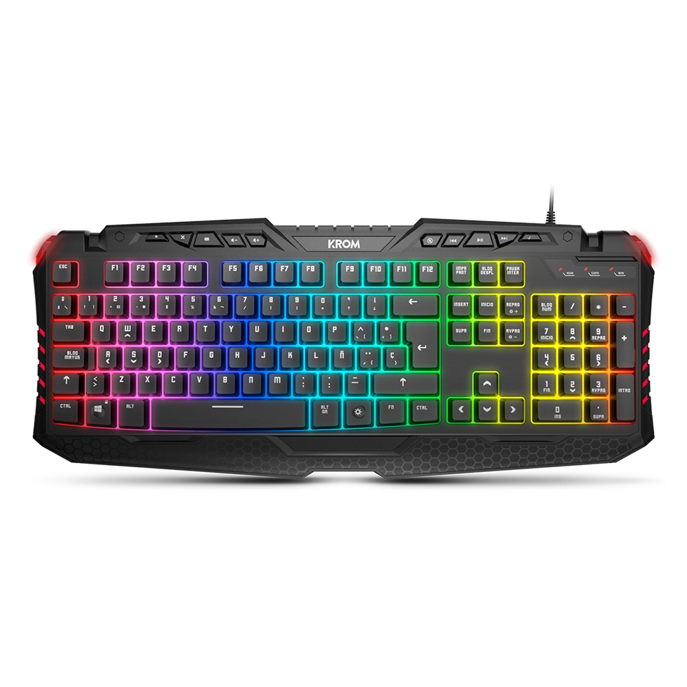 Combo 4 en 1 Krom Kritic RGB, Teclado (ES), Mouse, MousePad, Audífono 5