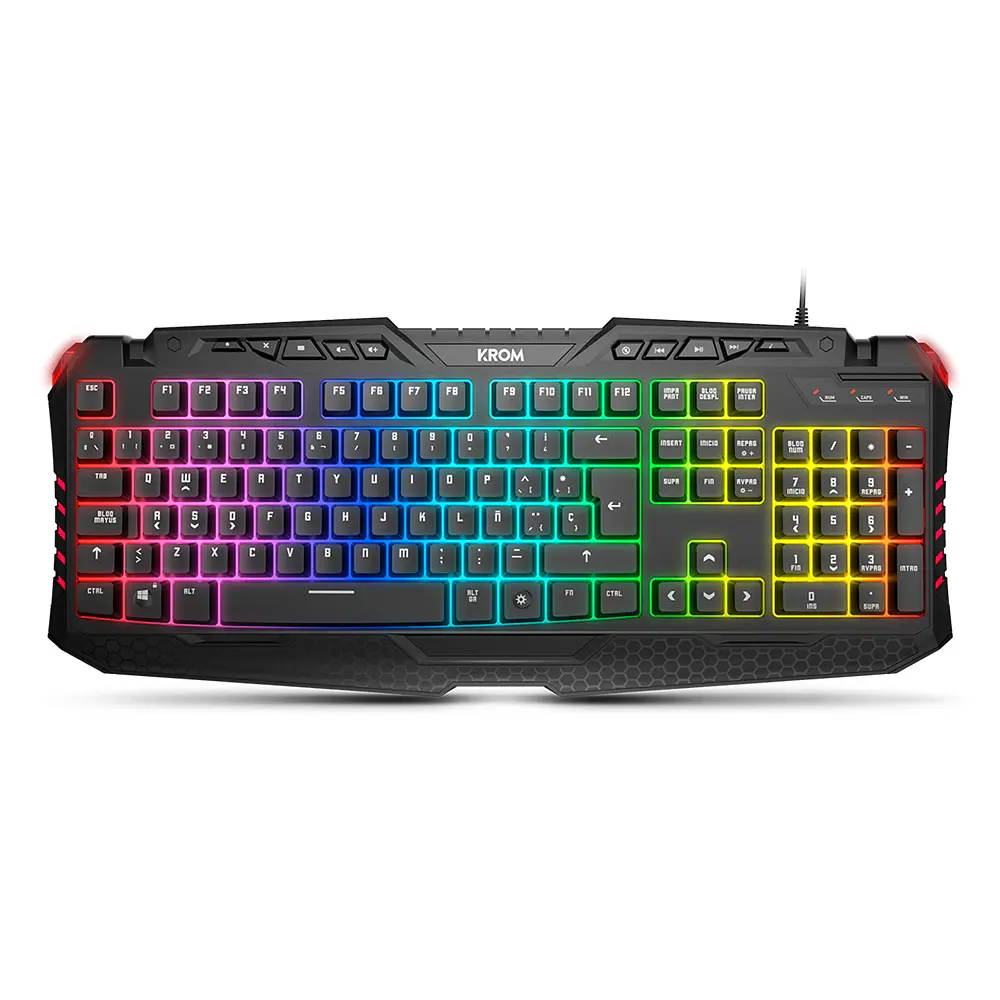 Combo 4 en 1 Krom Kritic RGB, Teclado (ES), Mouse, MousePad, Audífono 5