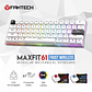 Teclado Gamer 60% inalambrico Fantech MAXFIT61 Frost RGB MK857, Color Blanco, Switch Azul (EN) - Miniatura 5
