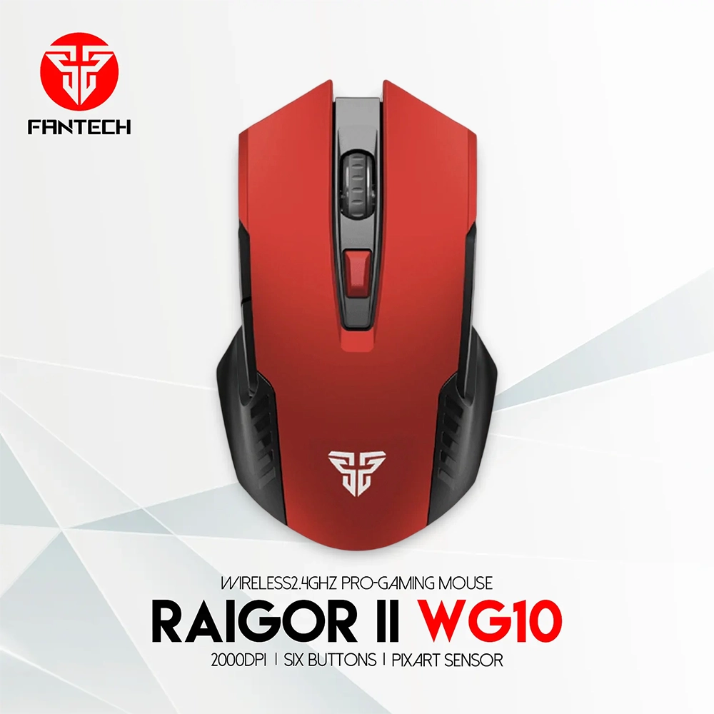 Mouse Gamer inalámbrico Fantech Raigor II WG10, Color Rojo 3