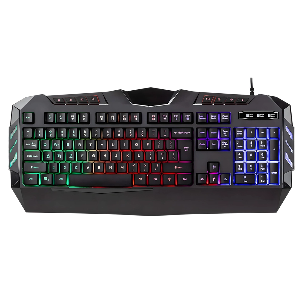 Teclado Gamer Datacom, Membrana, Retroiluminado, USB 1