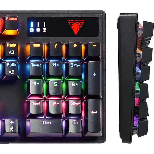 Teclado (EN) Gamer Jedel KL-100, Switch Azul, Rainbow, Color Negro 3