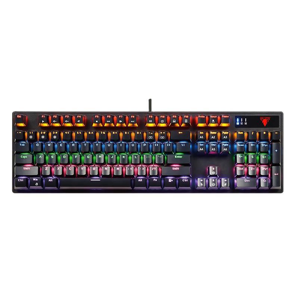 Teclado (EN) Gamer Jedel KL-100, Switch Azul, Rainbow, Color Negro 1
