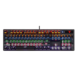 Teclado (EN) Gamer Jedel KL-100, Switch Azul, Rainbow, Color Negro