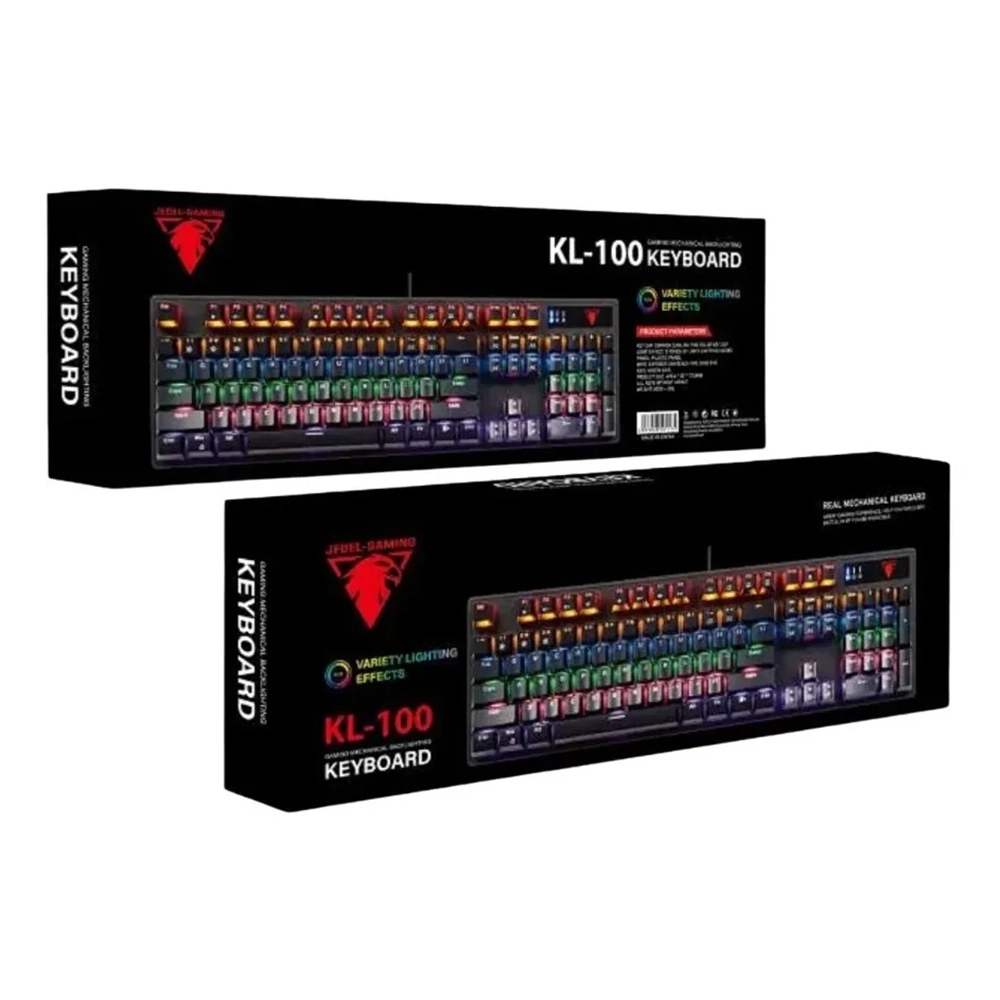 Teclado (EN) Gamer Jedel KL-100, Switch Azul, Rainbow, Color Negro 4