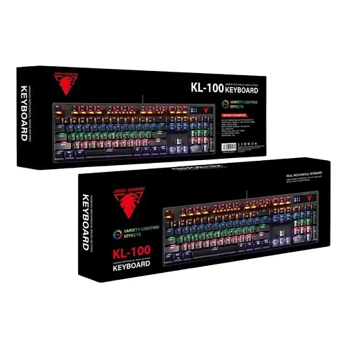 Teclado (EN) Gamer Jedel KL-100, Switch Azul, Rainbow, Color Negro 4
