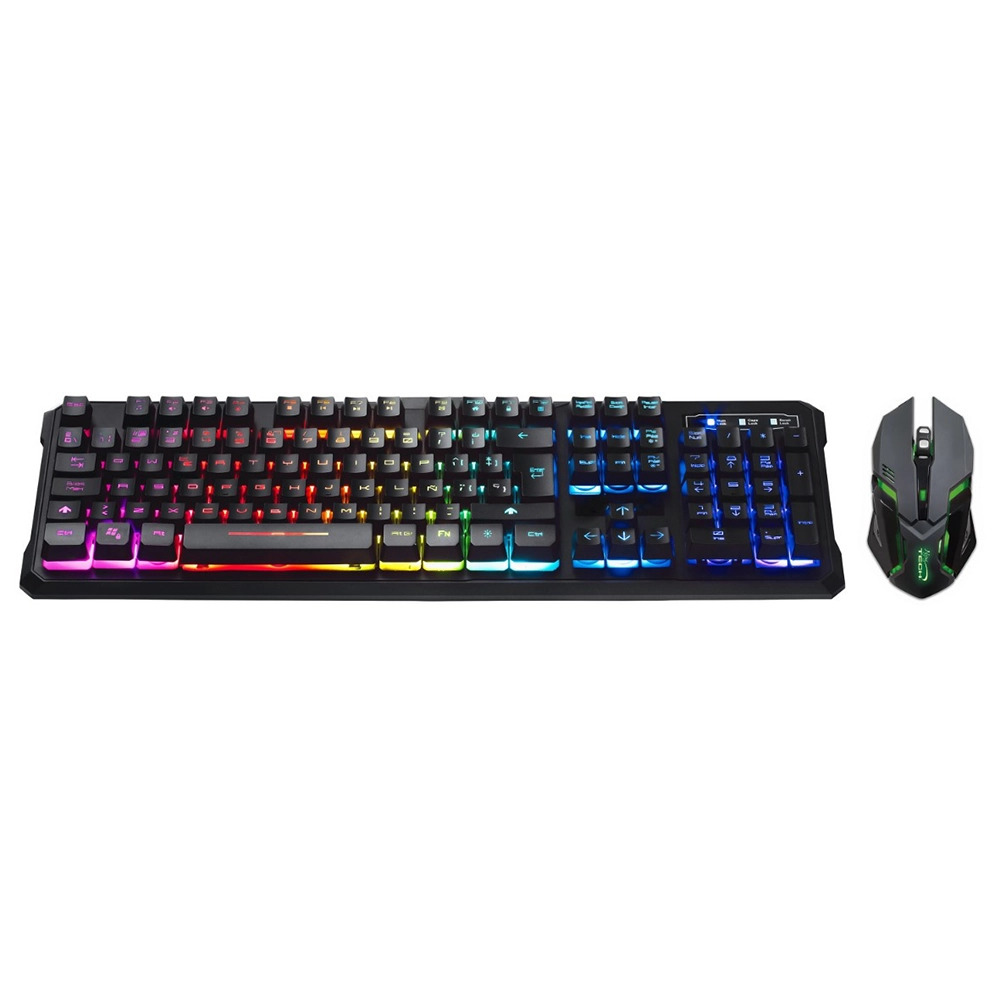 Combo Teclado (ES) + Mouse Njoytech Ghost Knight 2, Membrana, Retroiluminado 1