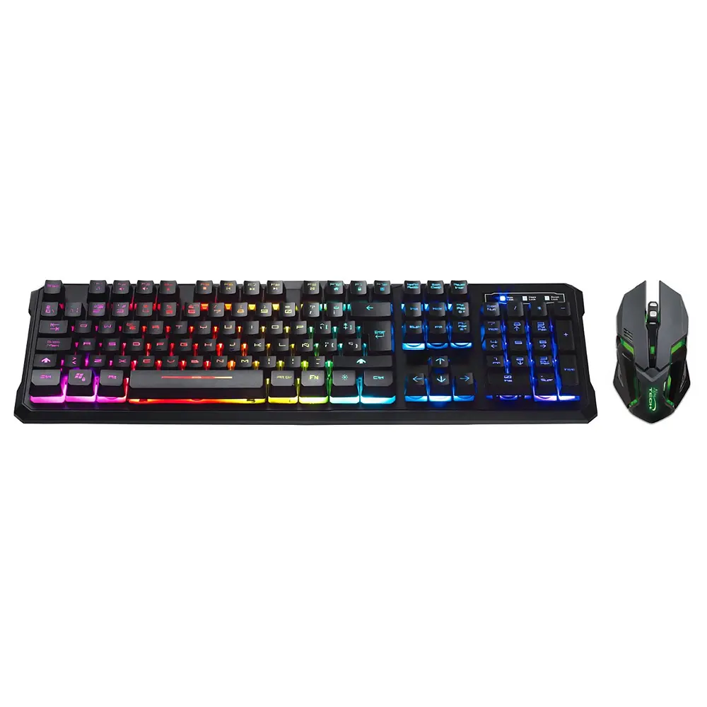Combo Teclado (ES) + Mouse Njoytech Ghost Knight 2, Membrana, Retroiluminado 1