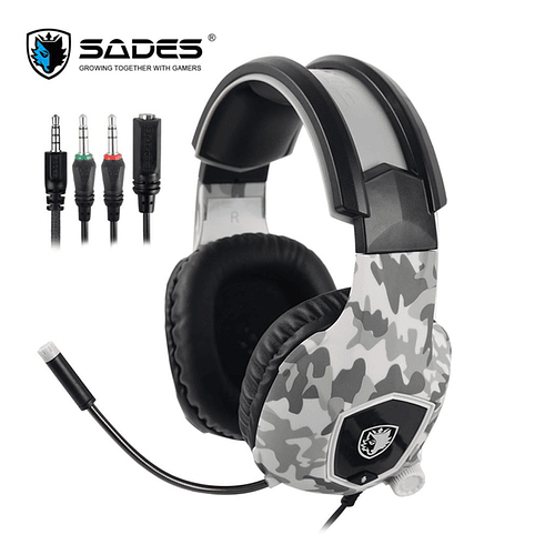 Audífono Gamer Sades SA-818 Camuflaje, Jack 3.5mm, Multiplataforma 5