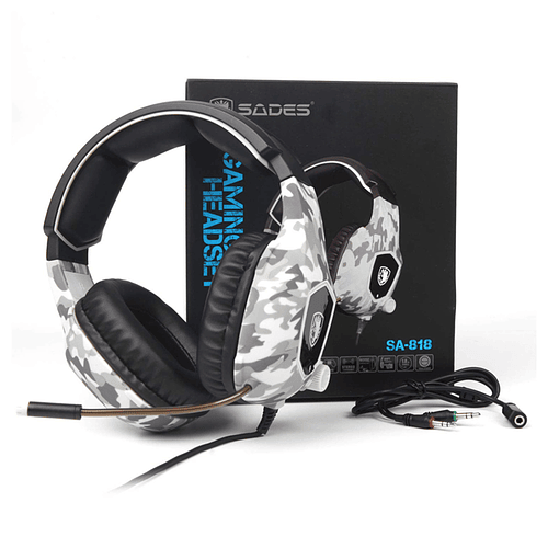 Audífono Gamer Sades SA-818 Camuflaje, Jack 3.5mm, Multiplataforma 6