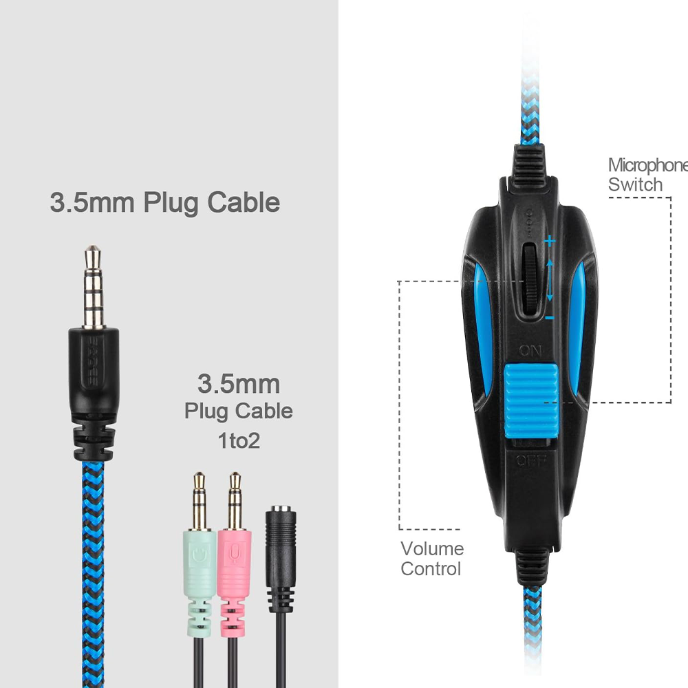 Audífono Gamer Sades SA-807 Color Negro, Jack 3.5mm, Multiplataforma 3