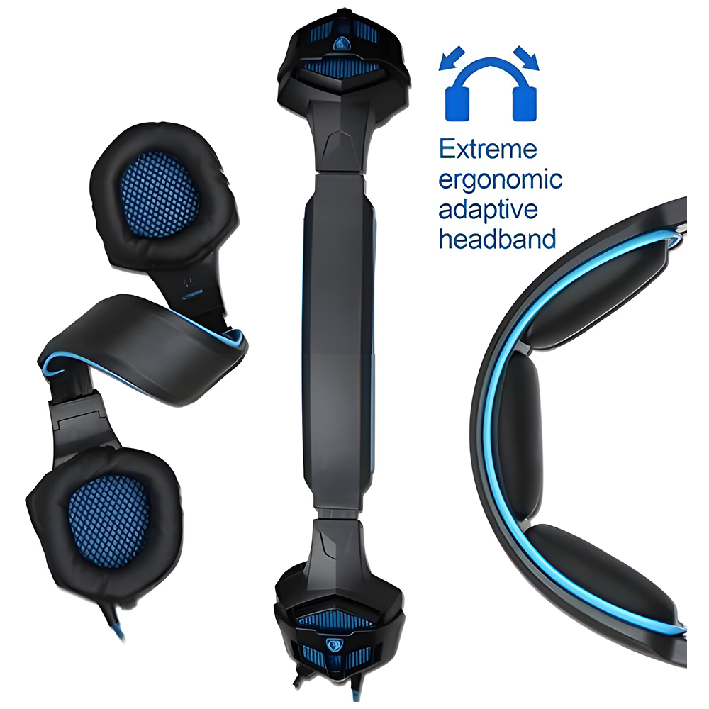 Audífono Gamer Sades SA-807 Color Negro, Jack 3.5mm, Multiplataforma 4