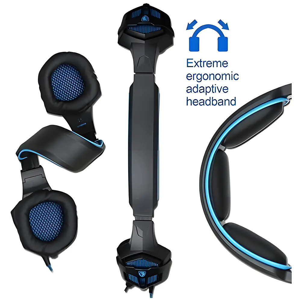 Audífono Gamer Sades SA-807 Color Negro, Jack 3.5mm, Multiplataforma 4