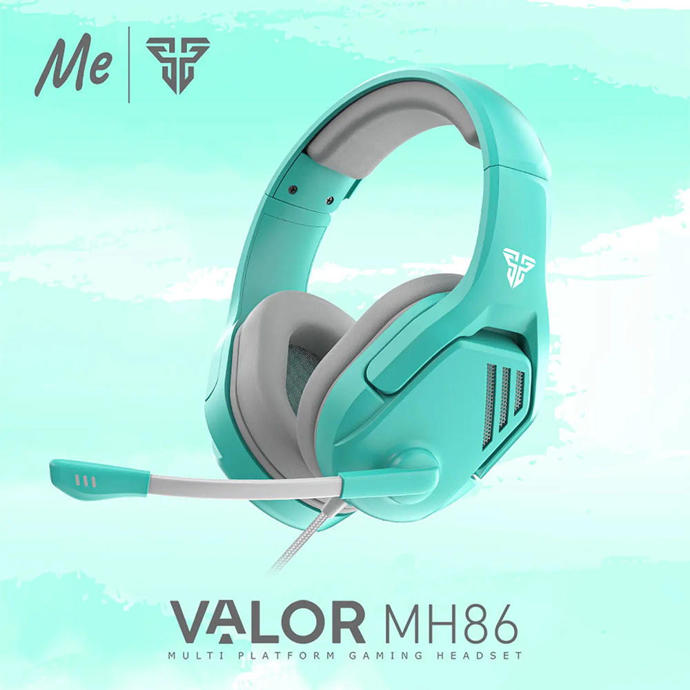 Audífono Gamer Fantech Valor MH86, Color Menta, Jack 3.5mm, Multiplataforma 6