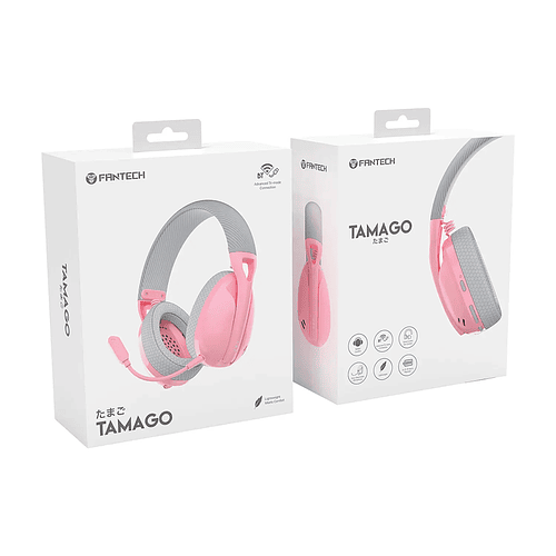 Audífono Gamer inalámbrico Fantech Tamago II WHG01, Multiplataforma, Color Rosado 4