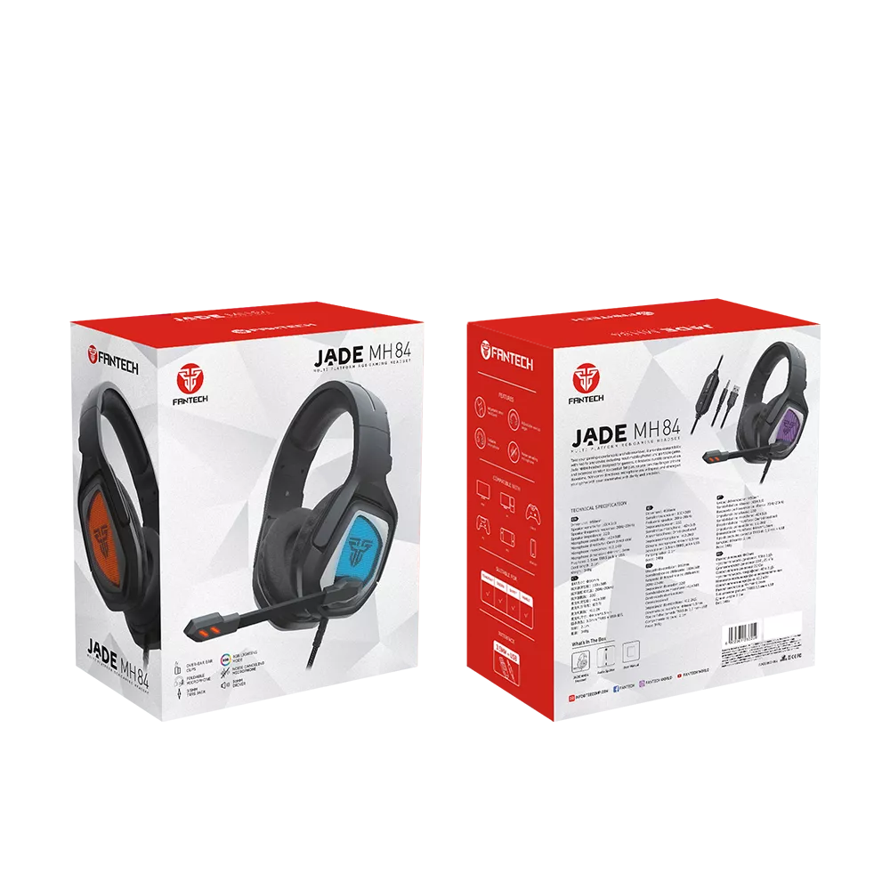 Audífono Gamer Fantech Jade MH84, Jack 3.5mm, Color Negro 4