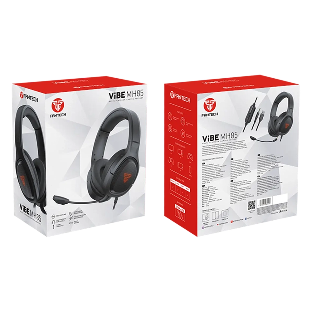 Audífono Gamer Fantech Vibe MH85, Jack 3.5mm, Color Negro 5