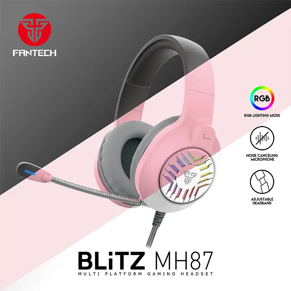Audífono Gamer Fantech Blitz MH87, Jack 3.5mm, Color Negro 5