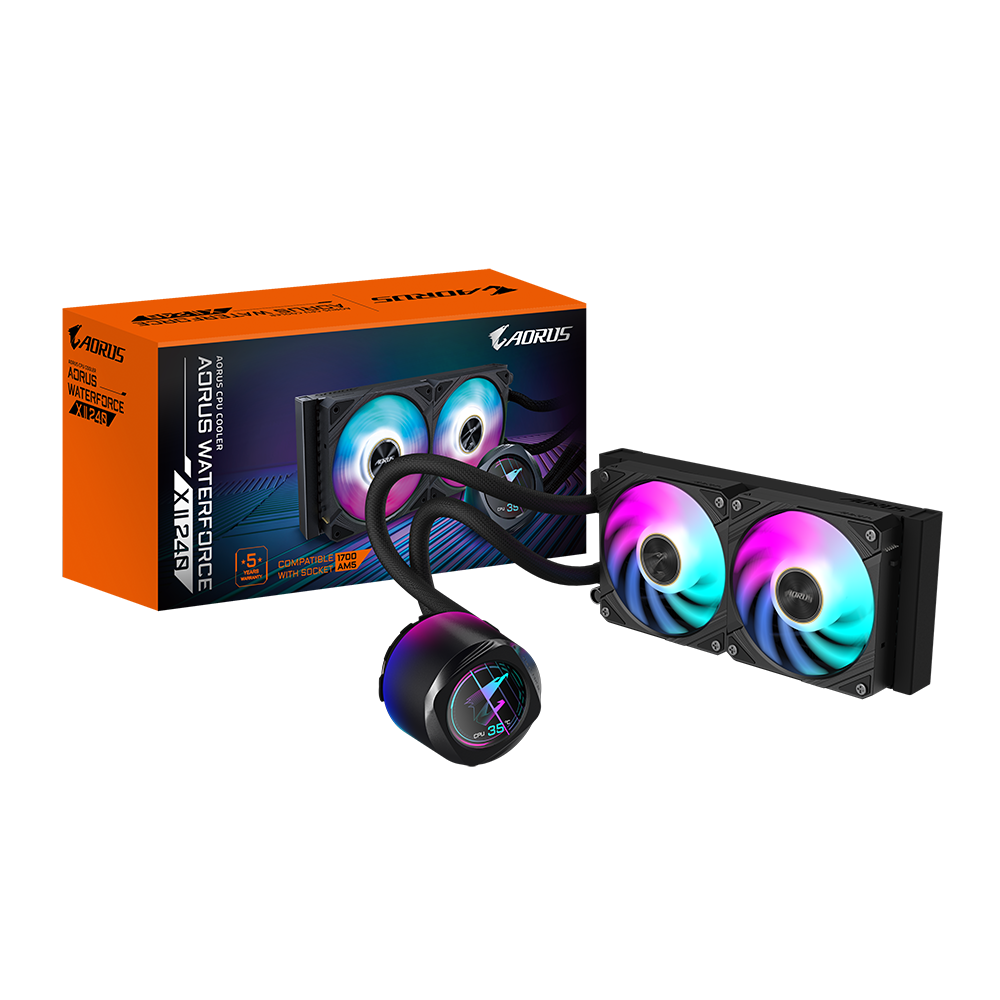 Refrigeración Liquida Gigabyte Aorus Waterforce X II 240, Color Negro, LGA 1851, AM5 5