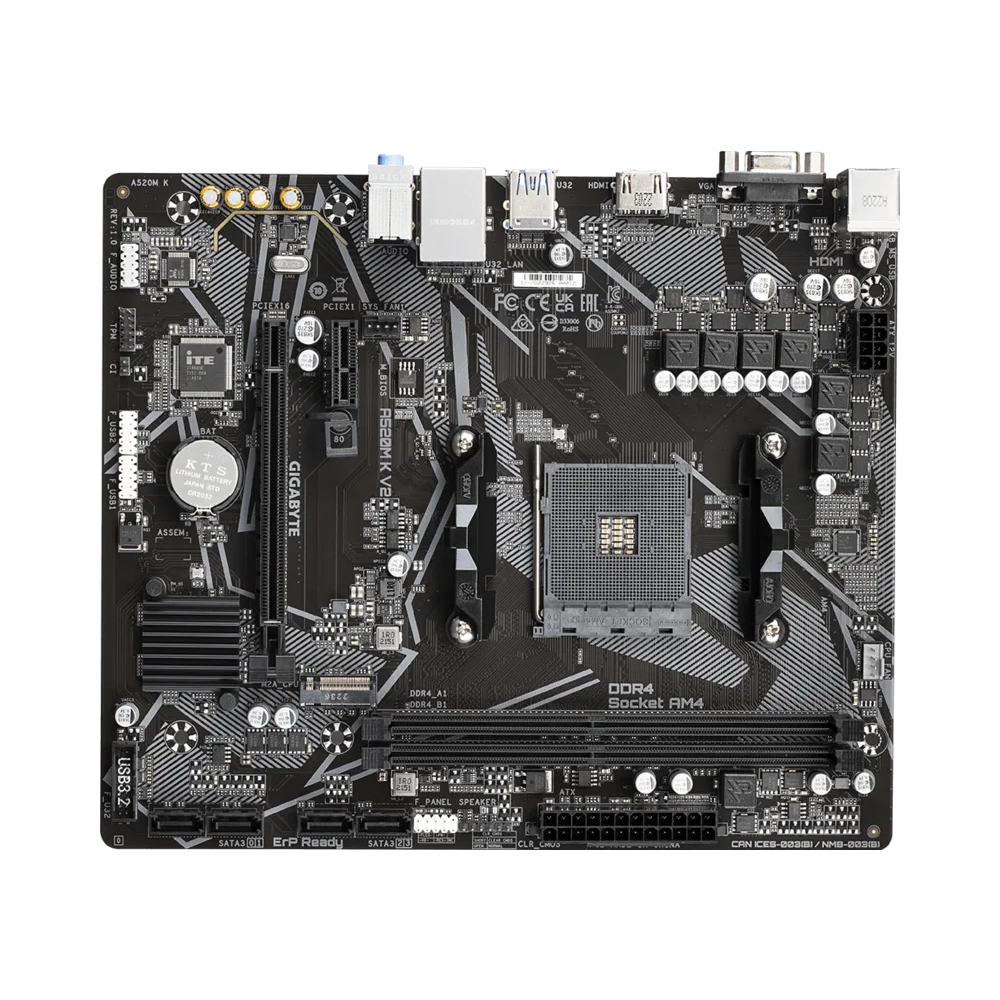 Placa Madre Gigabyte A520M K V2, Socket AM4 4