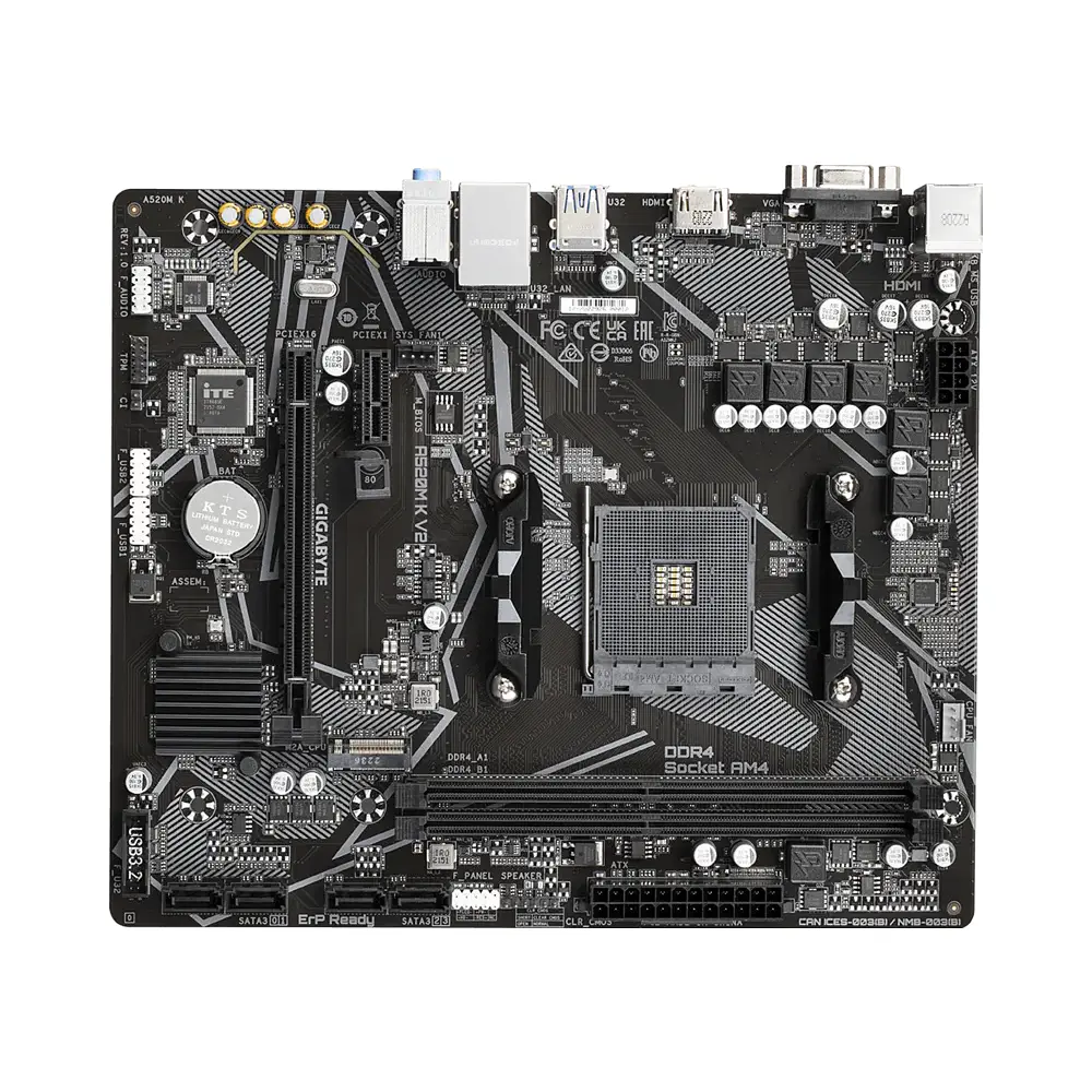 Placa Madre Gigabyte A520M K V2, Socket AM4 4