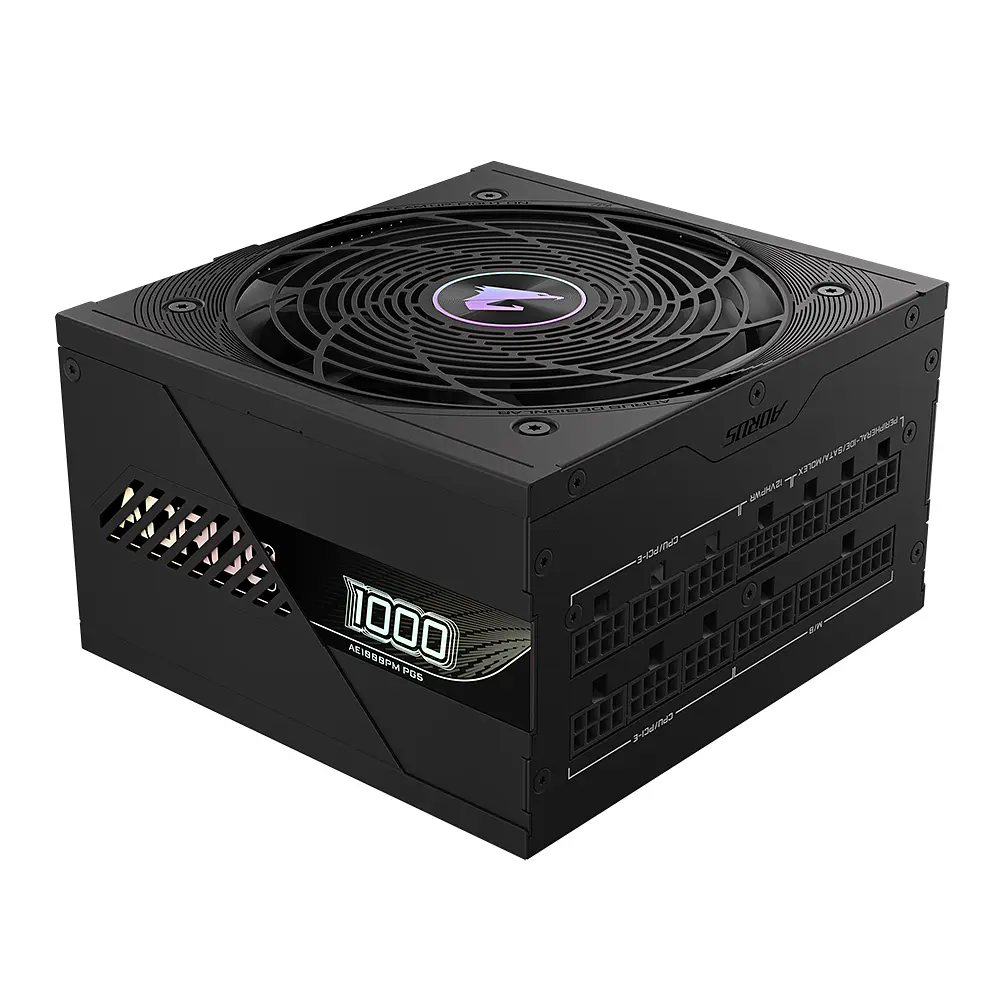 Fuente de Poder Gigabyte Aorus Elite P1000W 80+ Platinum, Modular, PCIe 5.0, Color Negro 2