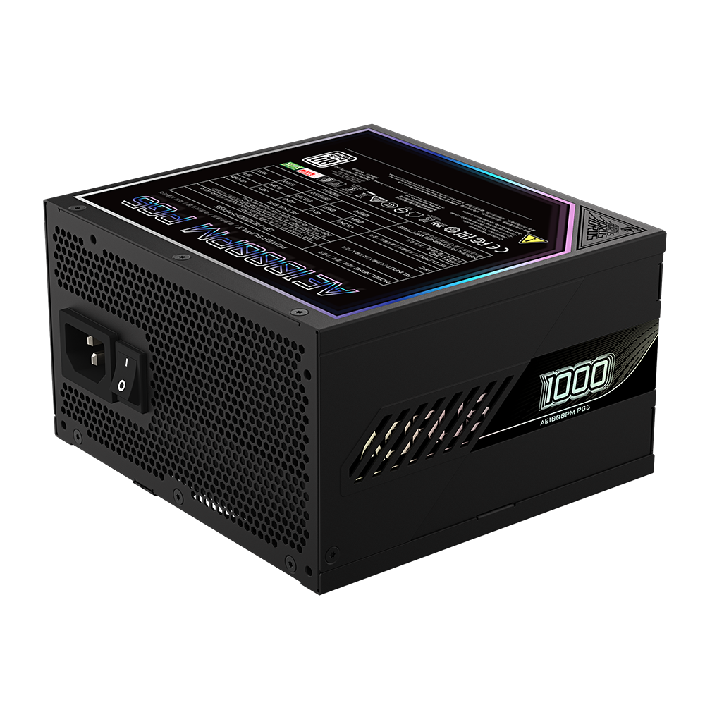 Fuente de Poder Gigabyte Aorus Elite P1000W 80+ Platinum, Modular, PCIe 5.0, Color Negro 3