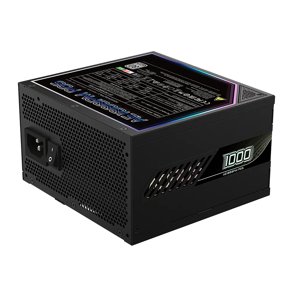 Fuente de Poder Gigabyte Aorus Elite P1000W 80+ Platinum, Modular, PCIe 5.0, Color Negro 3