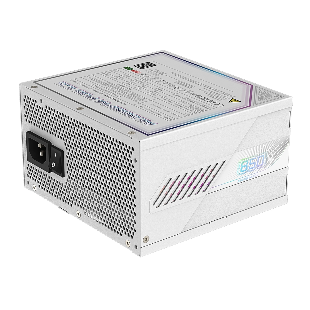 Fuente de Poder Gigabyte Aorus Elite P850W 80+ Platinum, Modular, PCIe 5.0, ICE (Color Blanco) 3