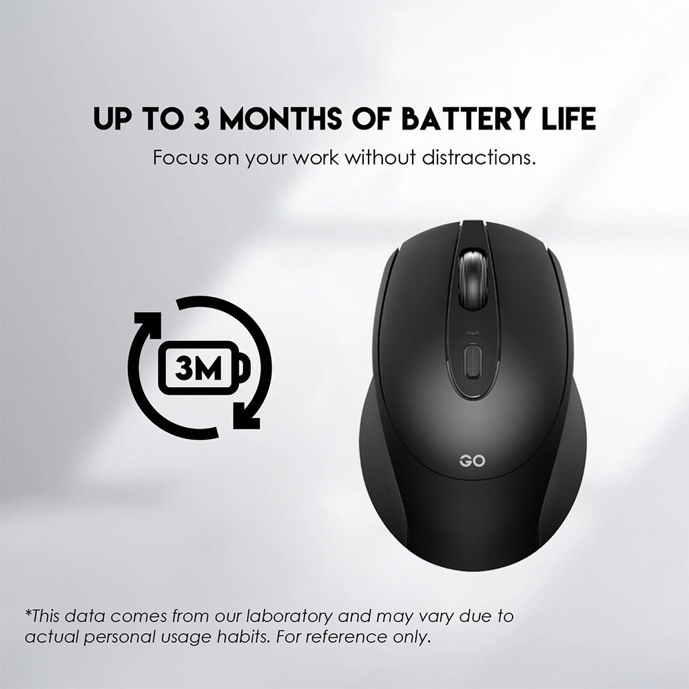 Mouse inalámbrico 2.4 GHz Fantech GO W191, Color Negro 4
