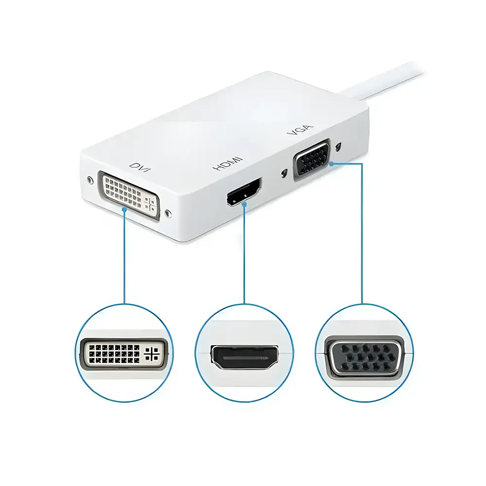 Adaptador Dblue DBCDPHD11 Mini DisplayPort a HDMI + VGA+ DVI 2