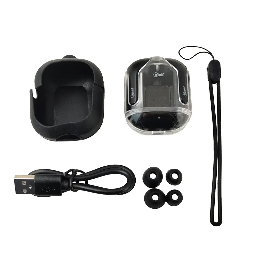 Audífono In-Ear Bluetooth Microlab Glass Crystal TWS, Color Negro 4