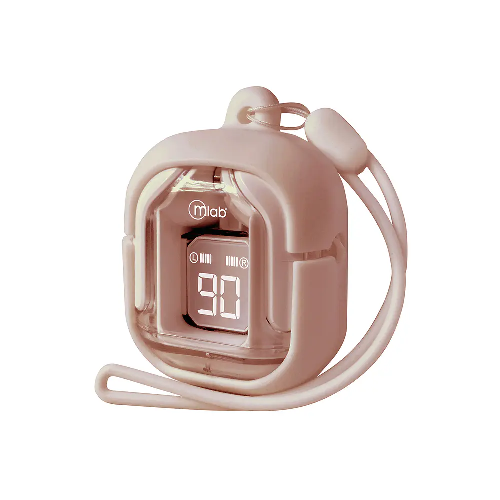 Audífono In-Ear Bluetooth Microlab Glass Crystal TWS, Color Rosado 2