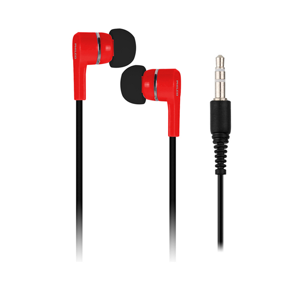 Audífono In-Ear Philco 90RED, Jack 3.5mm, Color Rojo 1
