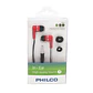 Audífono In-Ear Philco 90RED, Jack 3.5mm, Color Rojo - Miniatura 2