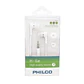 Audífono In-Ear Philco 90WHT, Jack 3.5mm, Color Blanco - Miniatura 2