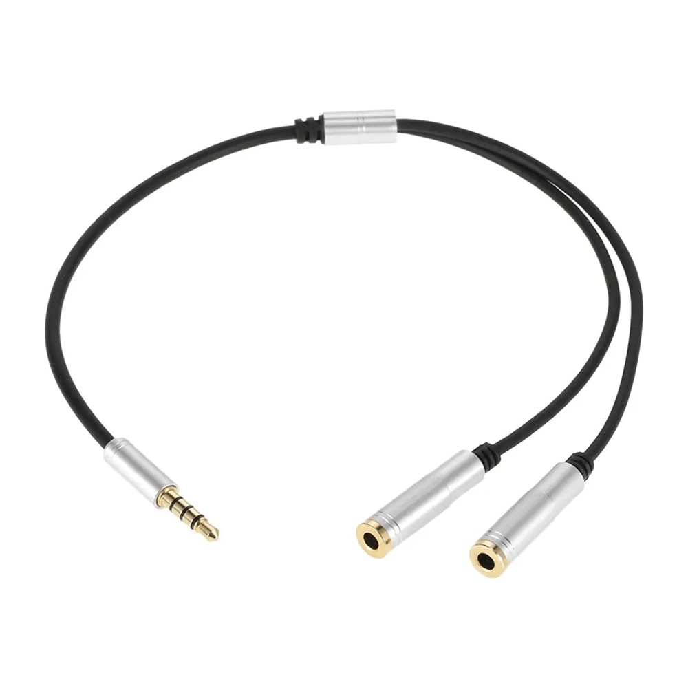 Cable Adaptador Divisor de Audio para Audífono/Micrófono Jack 3.5mm 1