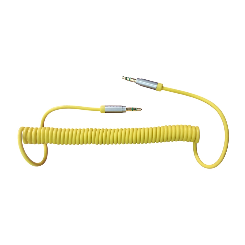 Cable de Audio Espiral Bestlink, 2 Metros, Color Amarillo 2