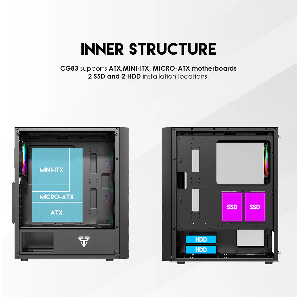 Gabinete Fantech CG83 AERO II RGB, Color Blanco 5